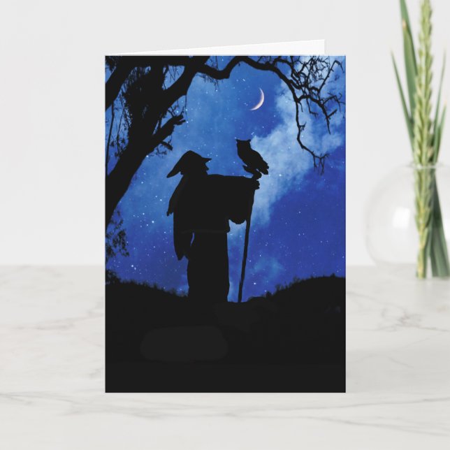Tarjeta de cumpleaños inspirada en la magia Wicca  (Anverso)