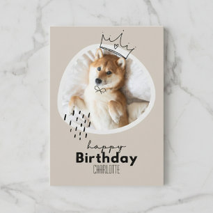 Tarjeta de cumpleaños inspirada por Shiba Inu