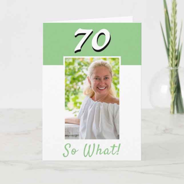 Tarjeta de cumpleaños inspiradora con foto a los 7 (Anverso)