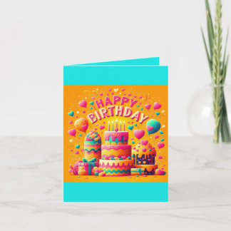 Tarjeta de cumpleaños interior en blanco