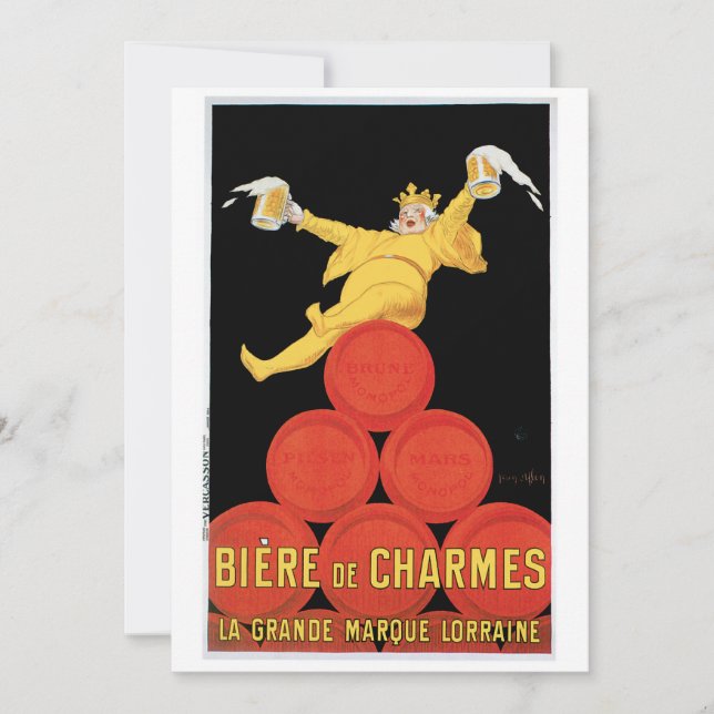 Tarjeta de cumpleaños/invitación Biere de Charmes (Anverso)