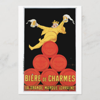 Tarjeta de cumpleaños/invitación Biere de Charmes