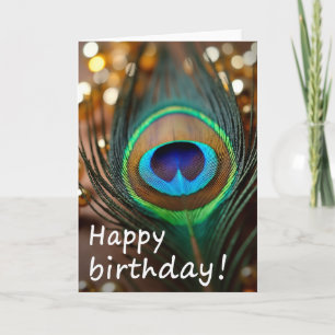 Tarjeta de cumpleaños iridiscente