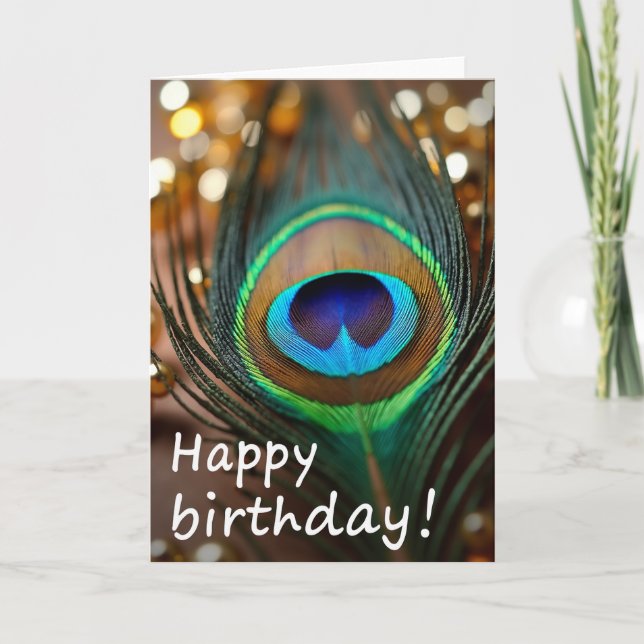 Tarjeta de cumpleaños iridiscente (Anverso)