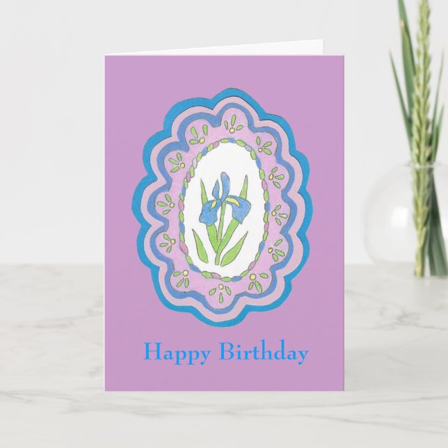 Tarjeta de cumpleaños Iris (Anverso)