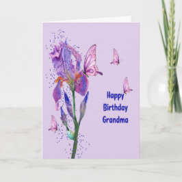 Tarjeta de cumpleaños Iris para la abuela