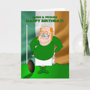 Tarjeta de cumpleaños irlandesa y orgullosa del