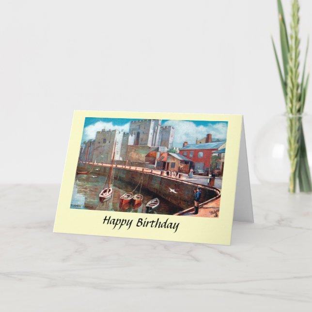 Tarjeta de cumpleaños - Isla de Man, Castillo Rush (Anverso)