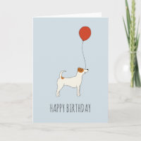 Tarjeta de cumpleaños Jack Russel Terrier