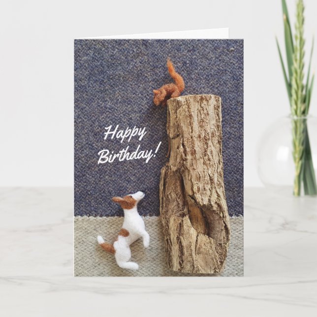 Tarjeta de cumpleaños Jack Russell (Anverso)