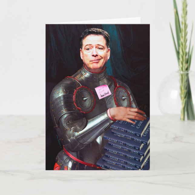 Tarjeta de cumpleaños James Comey Capítulo y Versu (Anverso)