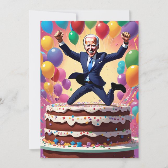 tarjeta de cumpleaños Joe Biden (Anverso)