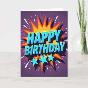 Tarjeta de cumpleaños Jubilant Starburst