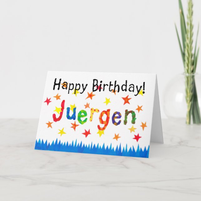 Tarjeta de cumpleaños 'Juergen' (Anverso)