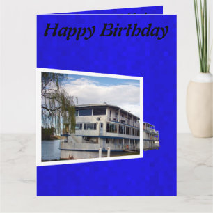Tarjeta de cumpleaños Jumbo Paddle Steamer,