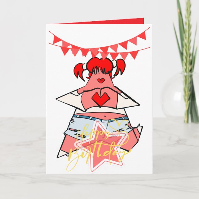Tarjeta de cumpleaños K-pop (Anverso)