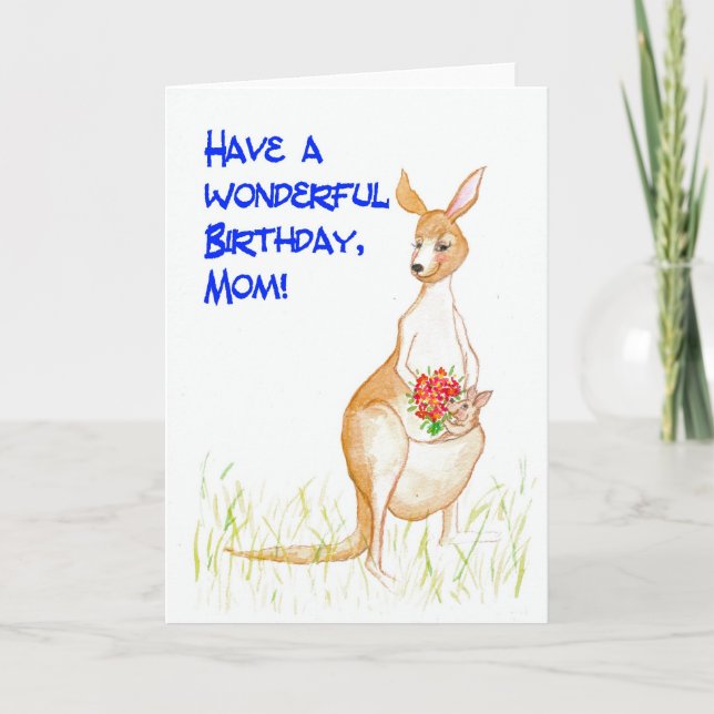 Tarjeta de cumpleaños Kangaroos (Anverso)