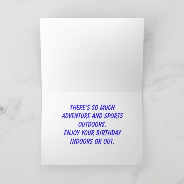 Tarjeta de cumpleaños Kayaks, tarjeta de felicitac (Interior)