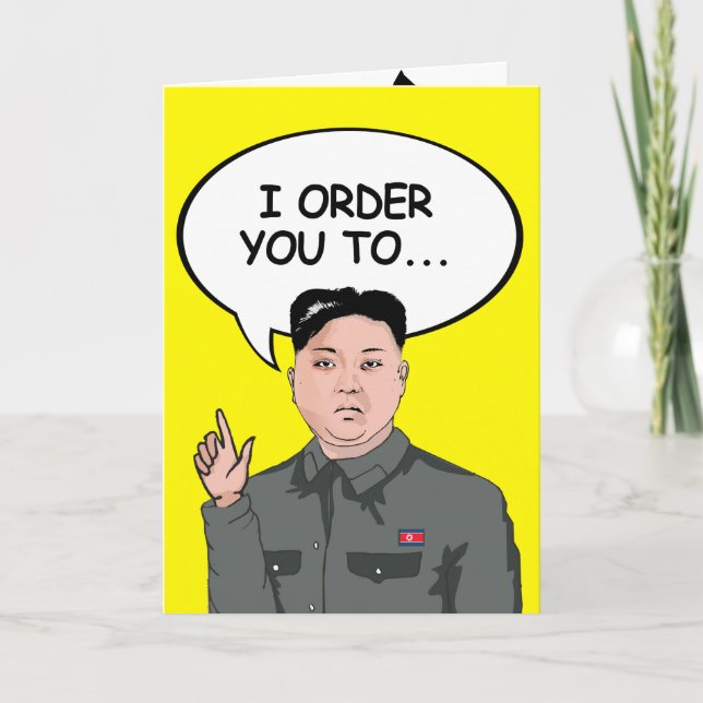 Tarjeta de cumpleaños Kim Jong Un (Anverso)