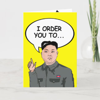 Tarjeta de cumpleaños Kim Jong Un
