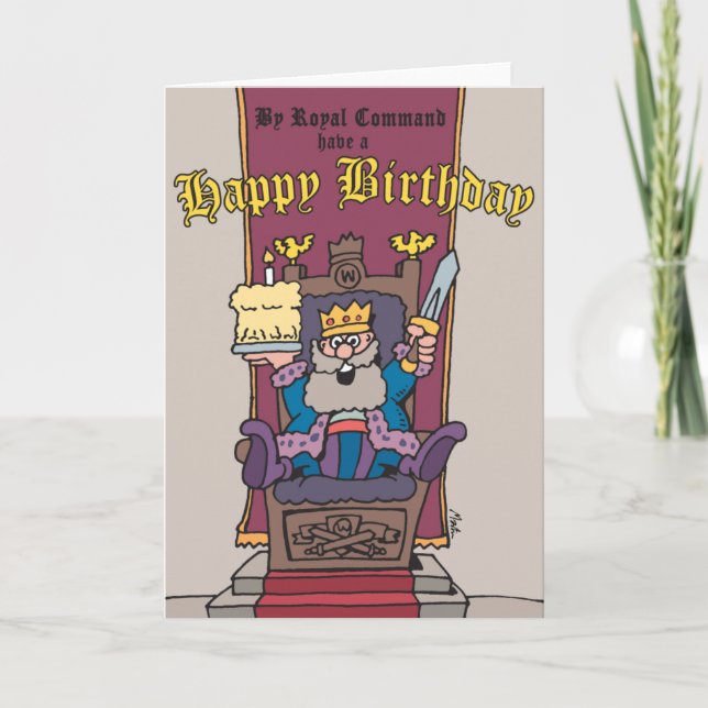 Tarjeta de cumpleaños King Wally Happy (Anverso)