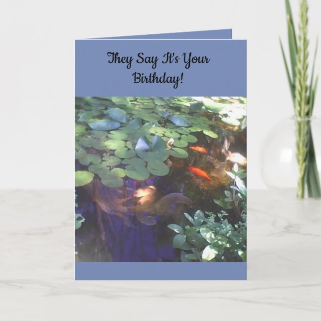 Tarjeta de cumpleaños Koi (Anverso)