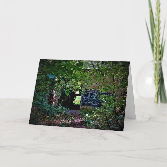 Tarjeta de cumpleaños “La naturaleza reclama a los (Anverso)