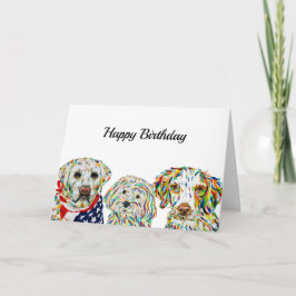 Tarjeta de cumpleaños Labrador Maltipoo Brittany S
