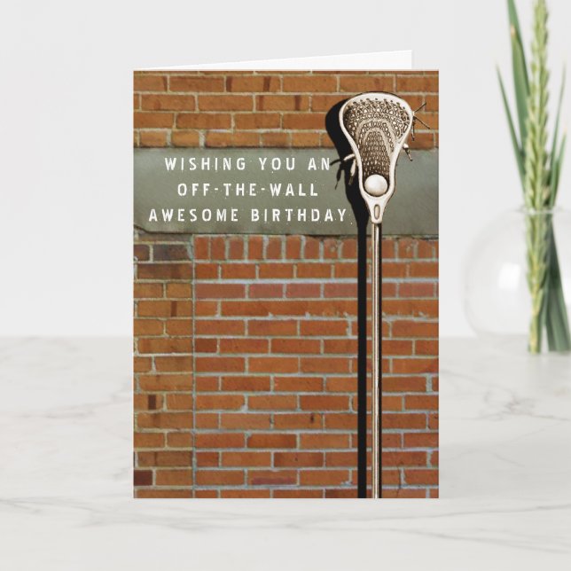 Tarjeta de cumpleaños Lacrosse Sports (Anverso)