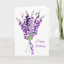 Tarjeta de cumpleaños Lavender Bouquet