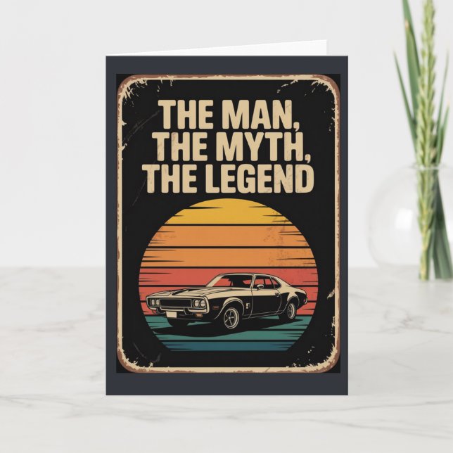 Tarjeta de cumpleaños legendaria vintage retro par (Anverso)