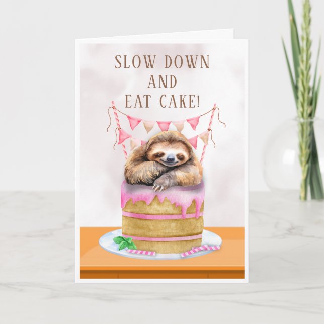 Tarjeta de cumpleaños lenta y lenta (Anverso)