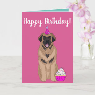 Tarjeta de cumpleaños Leonberger