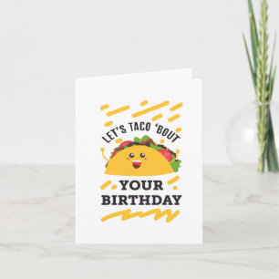 Tarjeta de cumpleaños Let's Taco Puns