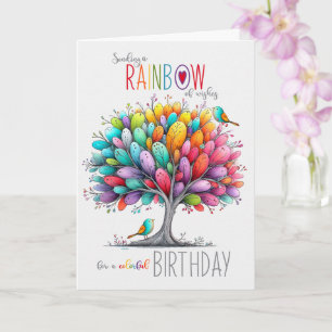 Tarjeta de cumpleaños LGBTQ Bandera de arcoíris ga