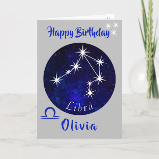Tarjeta de cumpleaños Libra Horoscope