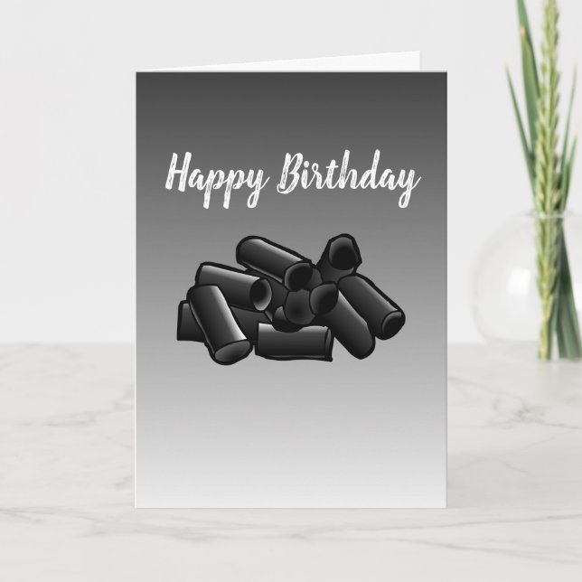 Tarjeta de cumpleaños Licorice (Anverso)