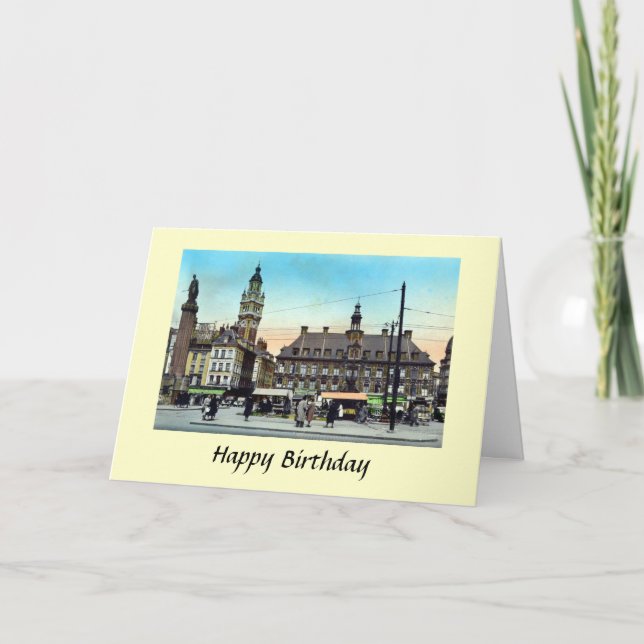 Tarjeta de cumpleaños - Lille, Francia (Anverso)