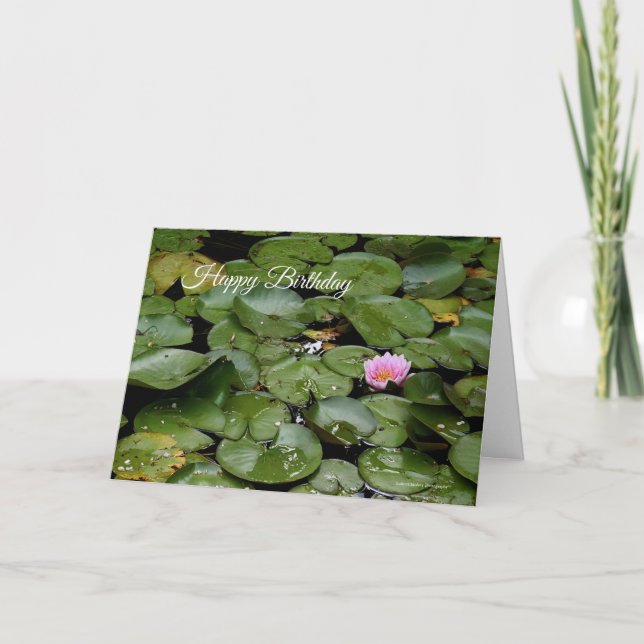 Tarjeta de cumpleaños Lily Pond (Anverso)