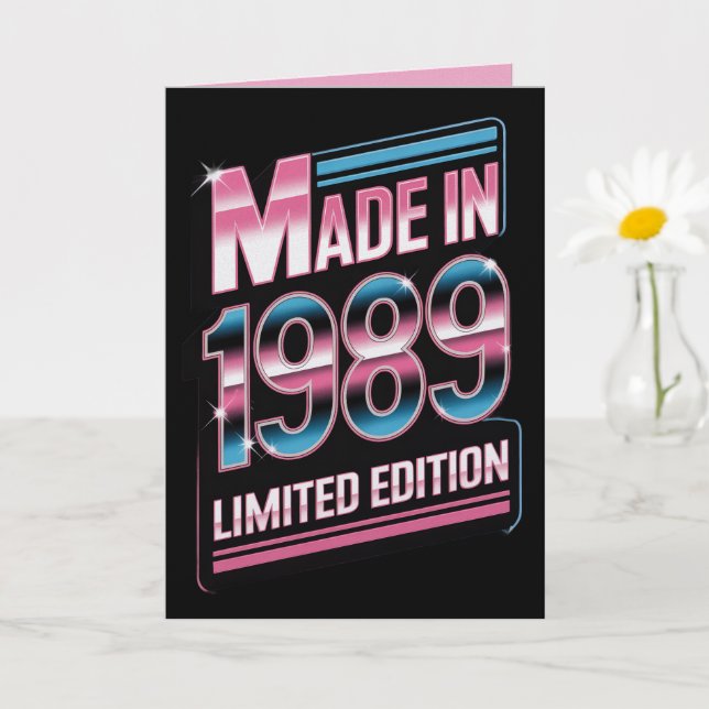 Tarjeta de cumpleaños limitada Retro Hecha en 1989 (Planta pequeña)