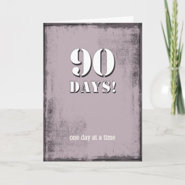 Tarjeta de cumpleaños limpia y sober de 90 días (Anverso)