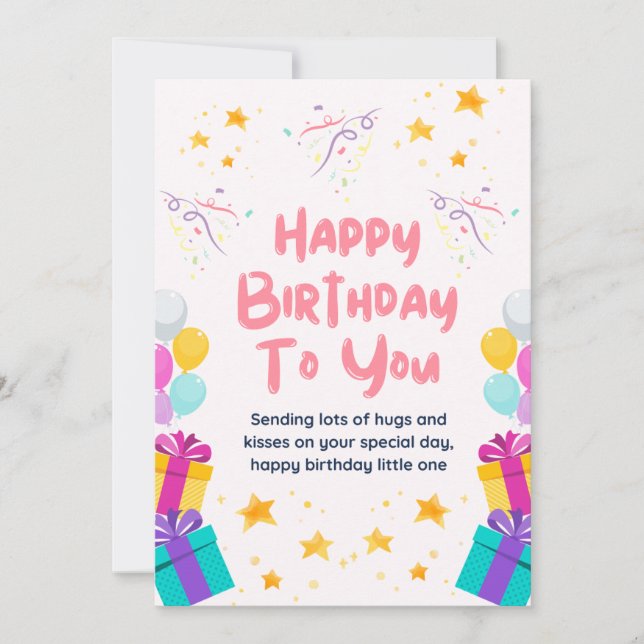 Tarjeta de cumpleaños linda (Anverso)