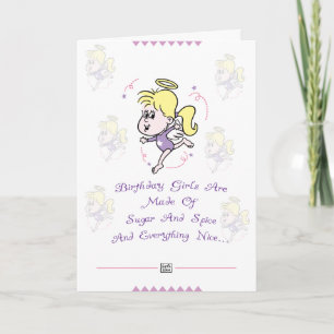 Tarjeta de cumpleaños linda de los chicas