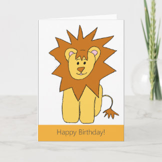 Tarjeta de cumpleaños linda del león