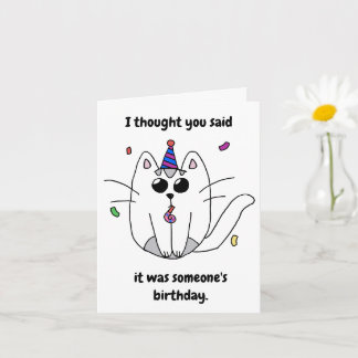 Tarjeta de cumpleaños lindo gato gracioso