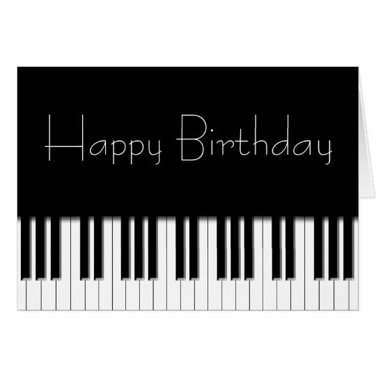 Tarjeta de cumpleaños - llaves de teclado de piano