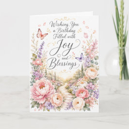 Tarjeta de cumpleaños llena de alegría y bendicion