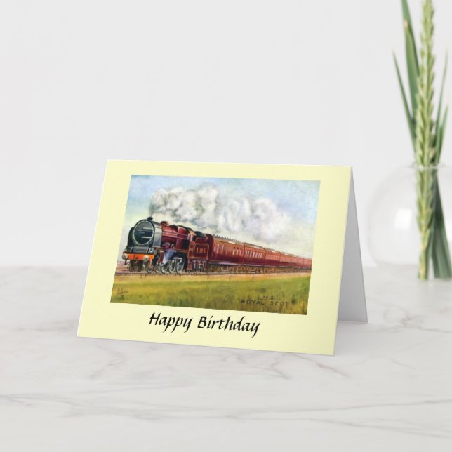 Tarjeta de cumpleaños - LMS "Royal Scot" (Anverso)
