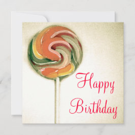 TARJETA DE CUMPLEAÑOS "LOLLIPOP" DE ESTILO DE VENT