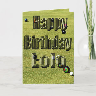 Tarjeta de cumpleaños Lolo Lawn Bowls,
